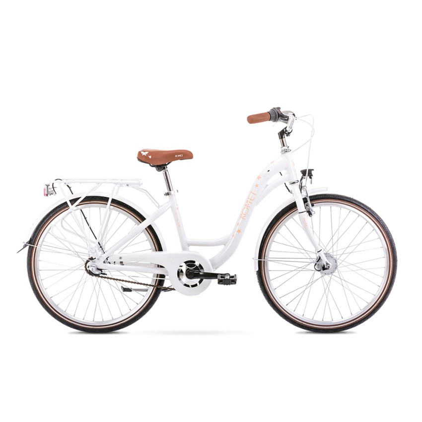 Велосипед ROMET Panda 2 24" бело-персиковый 2021 рама S 13"