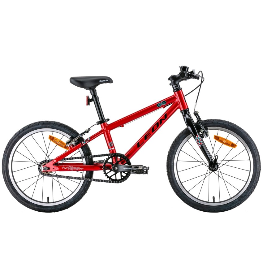 Велосипед 18" LEON GO Vbr 2022 рама - 9" (красный с черным)