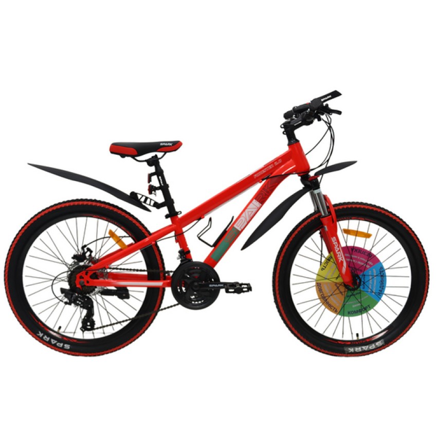 Велосипед 24" Spark Forester 2.0 рама-11" 2024 неоновый красный