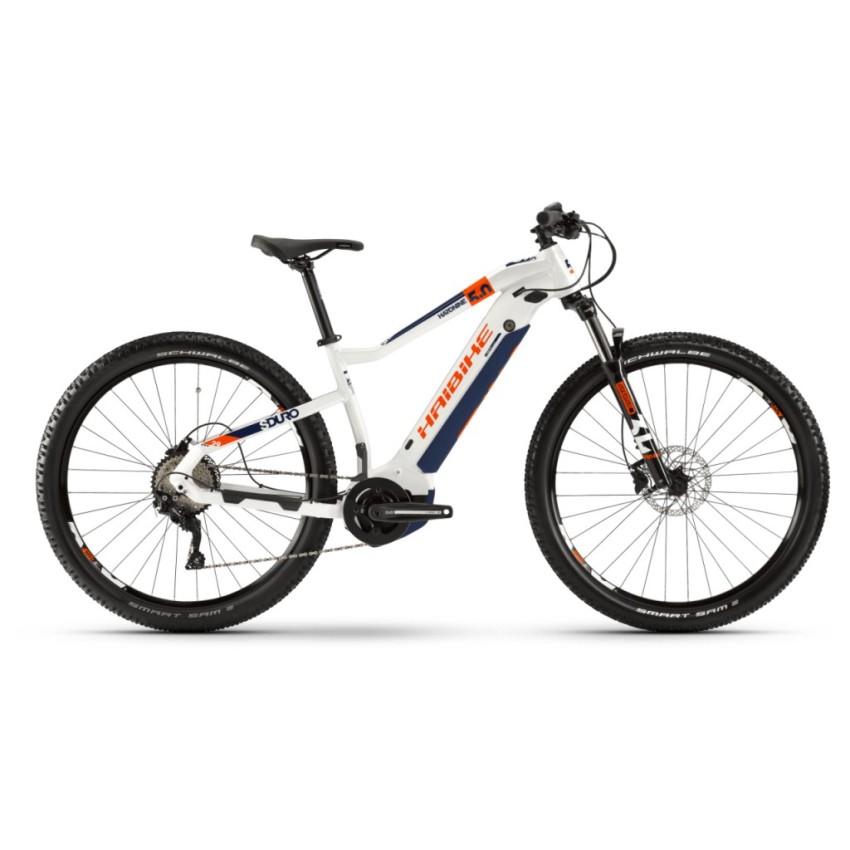 Электровелосипед Haibike SDURO HardNine 5.0, 29" бело-оранжево-синий