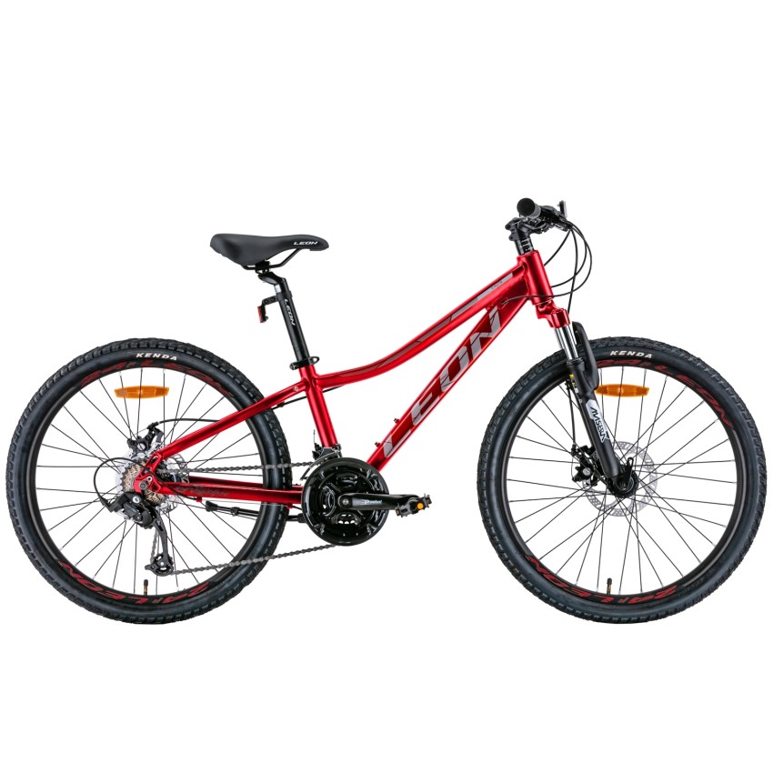 Велосипед 24" LEON JUNIOR AM DD 2022 рама - 12" (красный с серым)