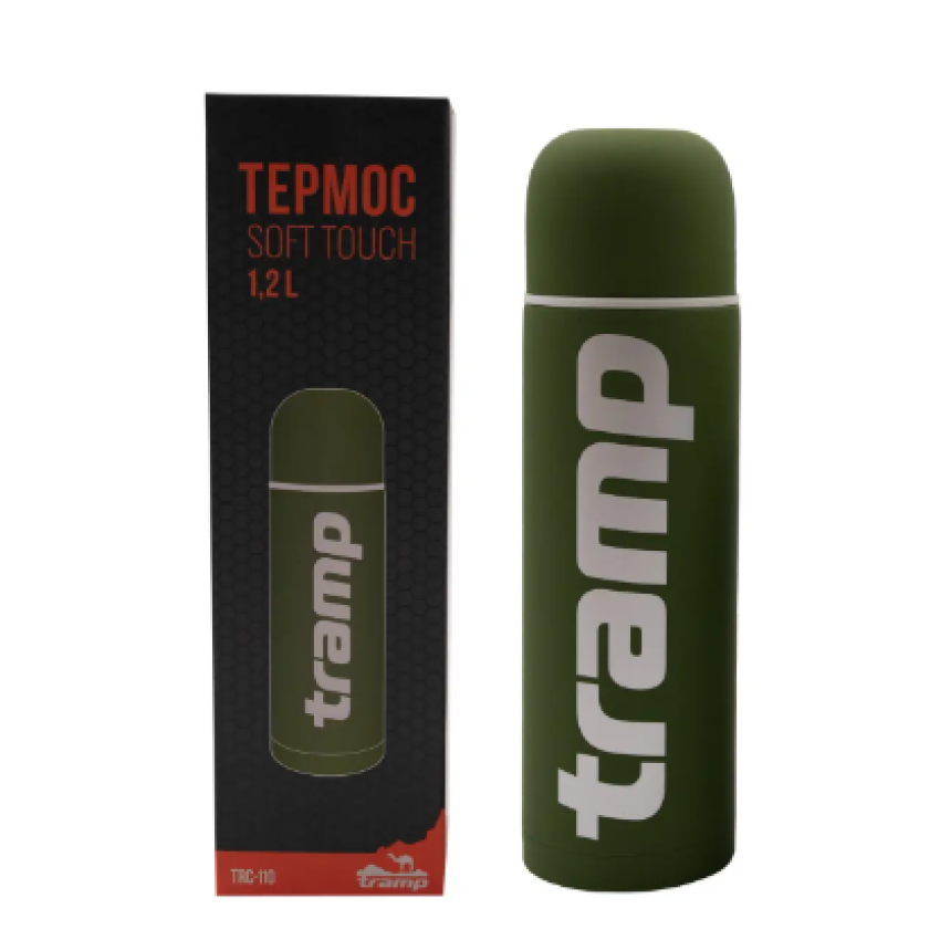 Термос Tramp Soft Touch 1,2 л хаки (UTRC-110-khaki)