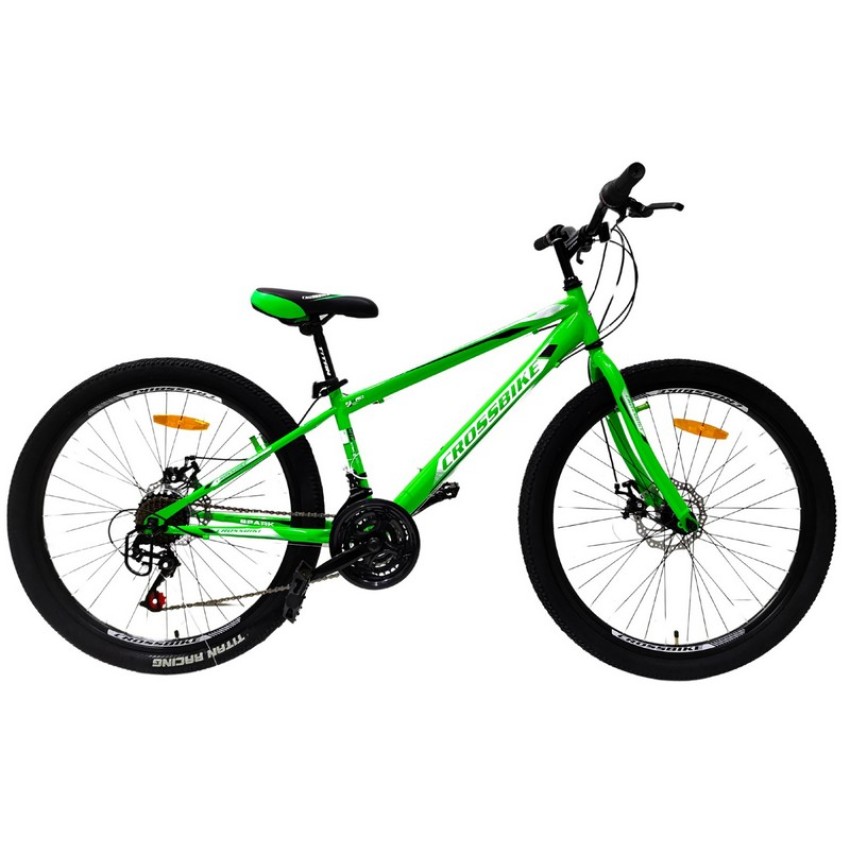 Велосипед 26" CrossBike Spark D-Steel 2024 Рама-13" зеленый
