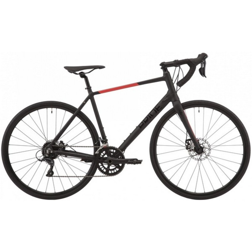 Велосипед 28" Pride Rocket рама - XL чорний/червоний 2020