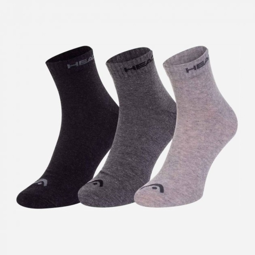 Шкарпетки Head QUARTER 3P UNISEX сірий, білий, чорний Уні 39-42 (8720245180047)