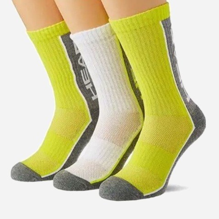 Шкарпетки Head PERFORMANCE CREW 3P UNISEX жовтий, сірий, білий Уні 43-46 (8720245076326)