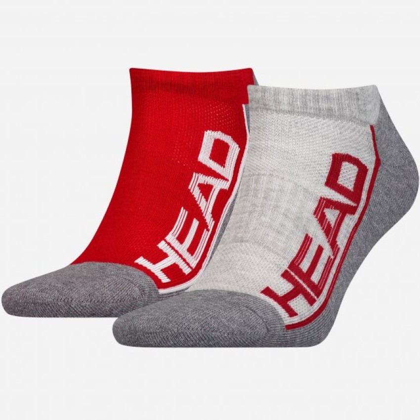 Шкарпетки Head PERFORMANCE SNEAKER 2PPK UNISEX червоний, сірий Уні 39-42 (8718824742762)