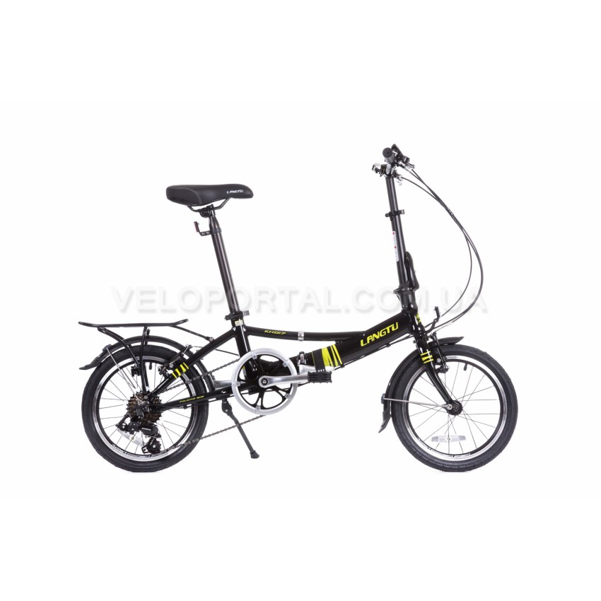 Велосипед 16" Langtu KH017 Черный/ Зеленый