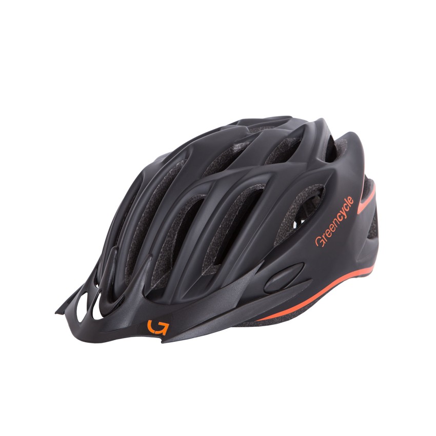 Шлем Green Cycle New Rock черно-оранжевый (58-61)