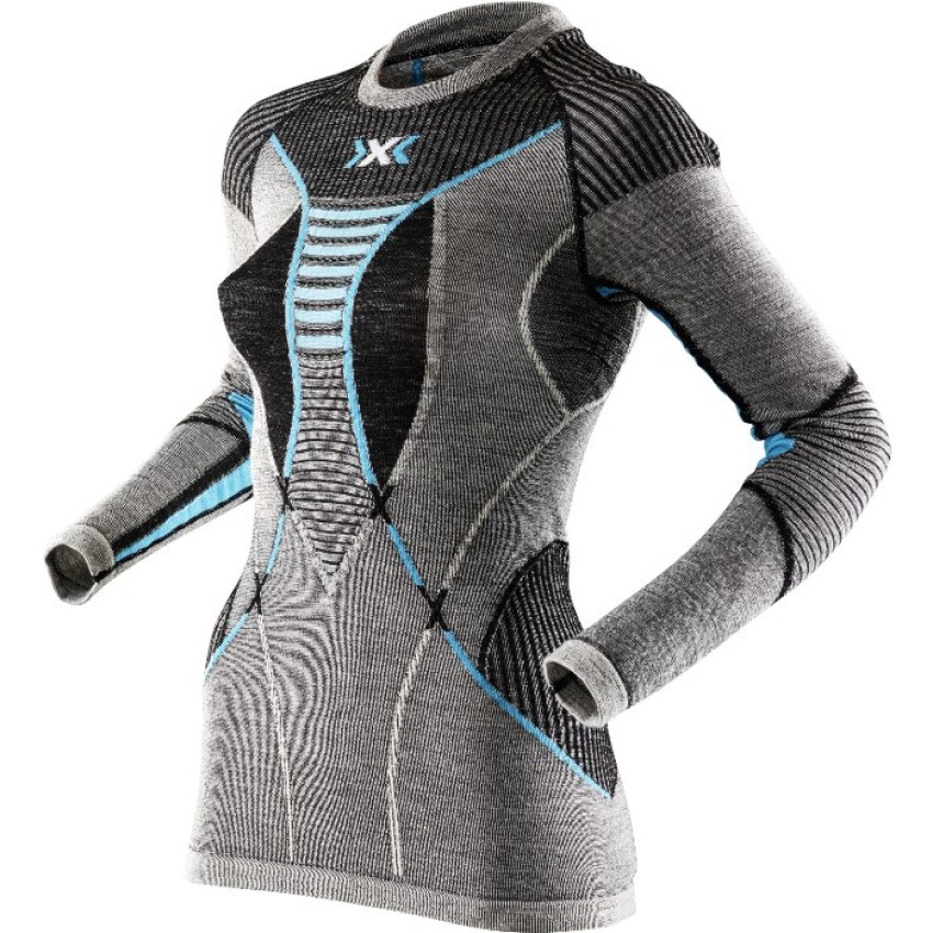 Термофутболка женская с длинным рукавом X-Bionic Apani® Merino By X-Bionic® Fastflow Lady Shirt Grey I100467-B284
