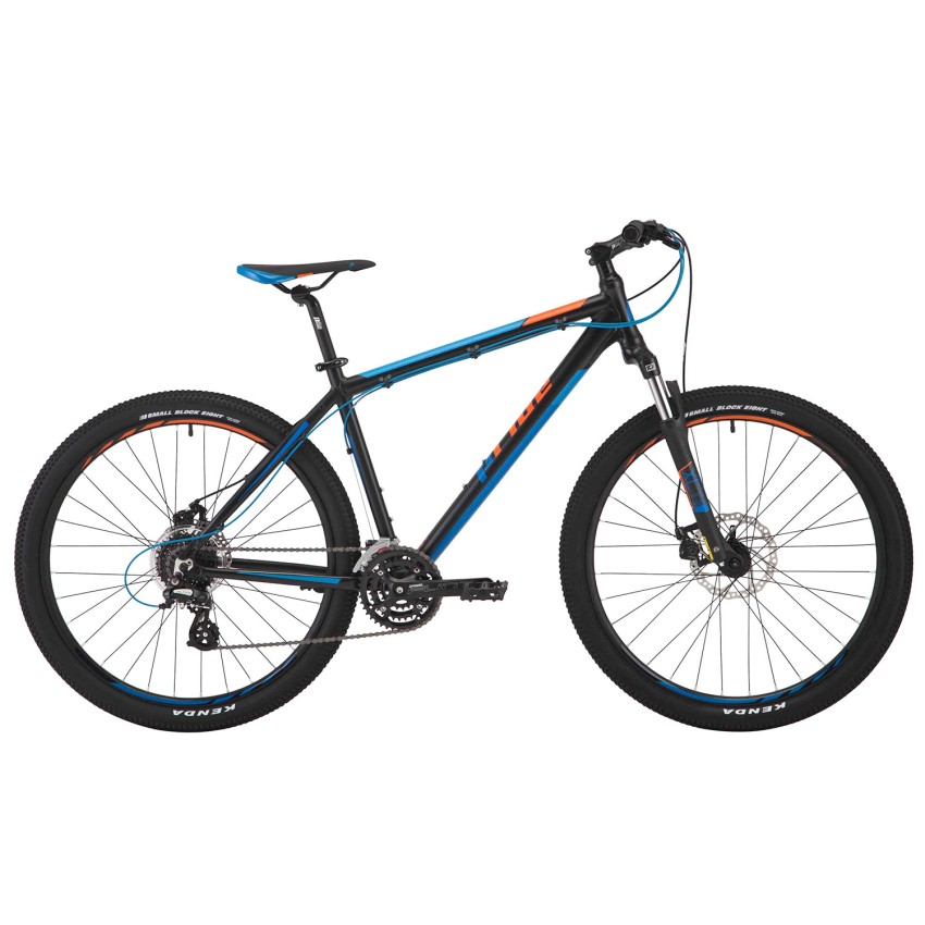 Велосипед 27,5" Pride Rebel 7.2 рама - 21" черный/голубой/оранжевый 2017