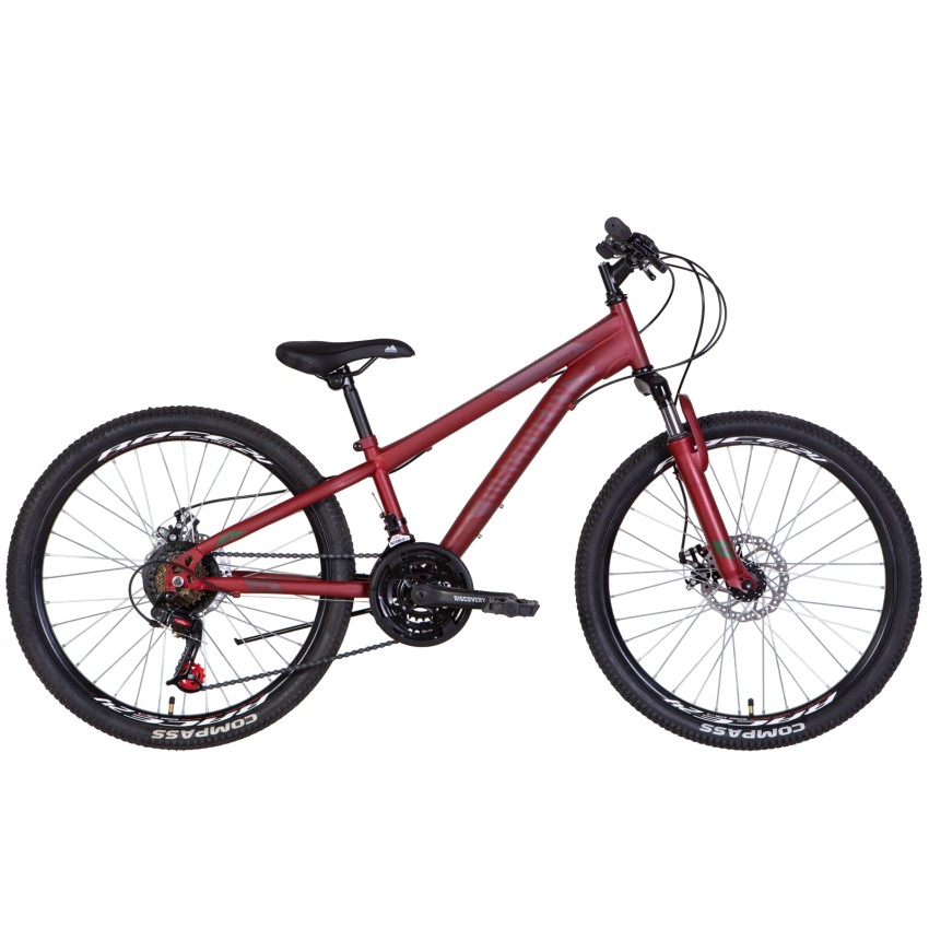 Велосипед 24" Discovery RIDER AM DD 2022 (красно-черный)
