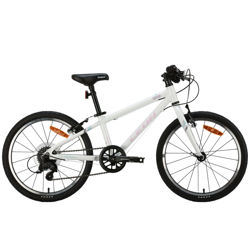 Велосипед 20" Leon GO 7 speed Vbr рама-10" белый с розовым 2024