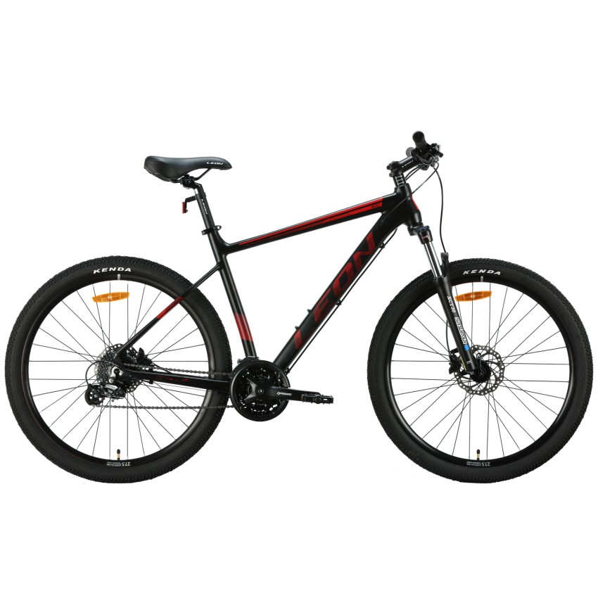 Велосипед 27,5" Leon XC 80 AM Hydraulic lock out HDD рама-20" черный с красным матовый 2024 