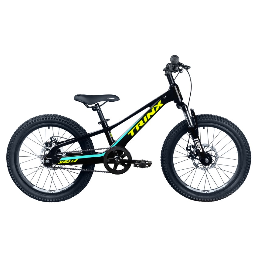 Подростковый велосипед 20" Trinx SEALS 1.0 2022 Black-Yellow-Cyan (10700153)