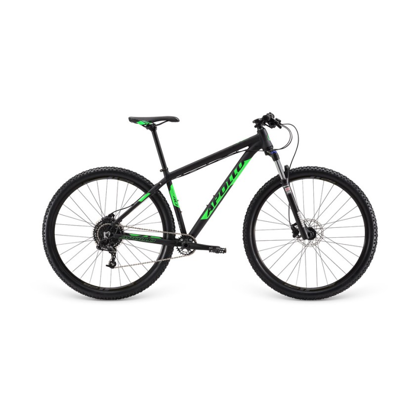 Велосипед 29" Apollo XPERT 40 рама - XL matte Black/gloss Fluoro Green/gloss Black