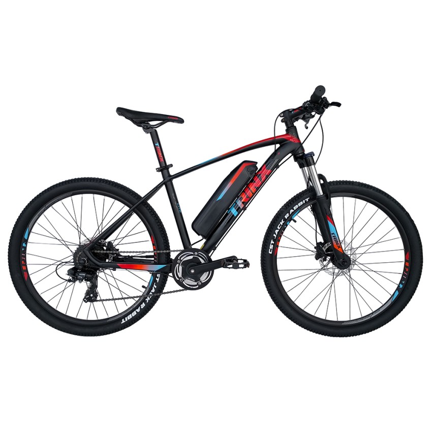 Электровелосипед 26" Trinx E-MODE X1E Lite Matt-Black-Red-Blue рама 17