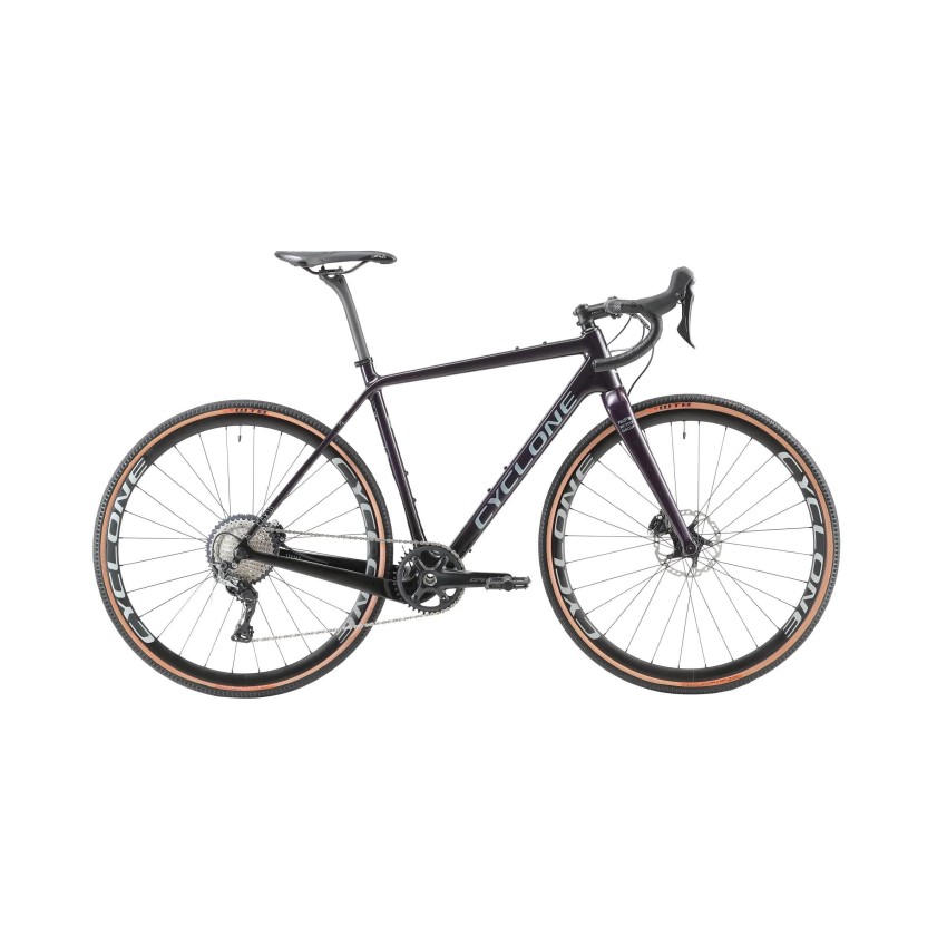 Велосипед 700C CYCLONE CGX-carbon 52 см черный/фиолетовый
