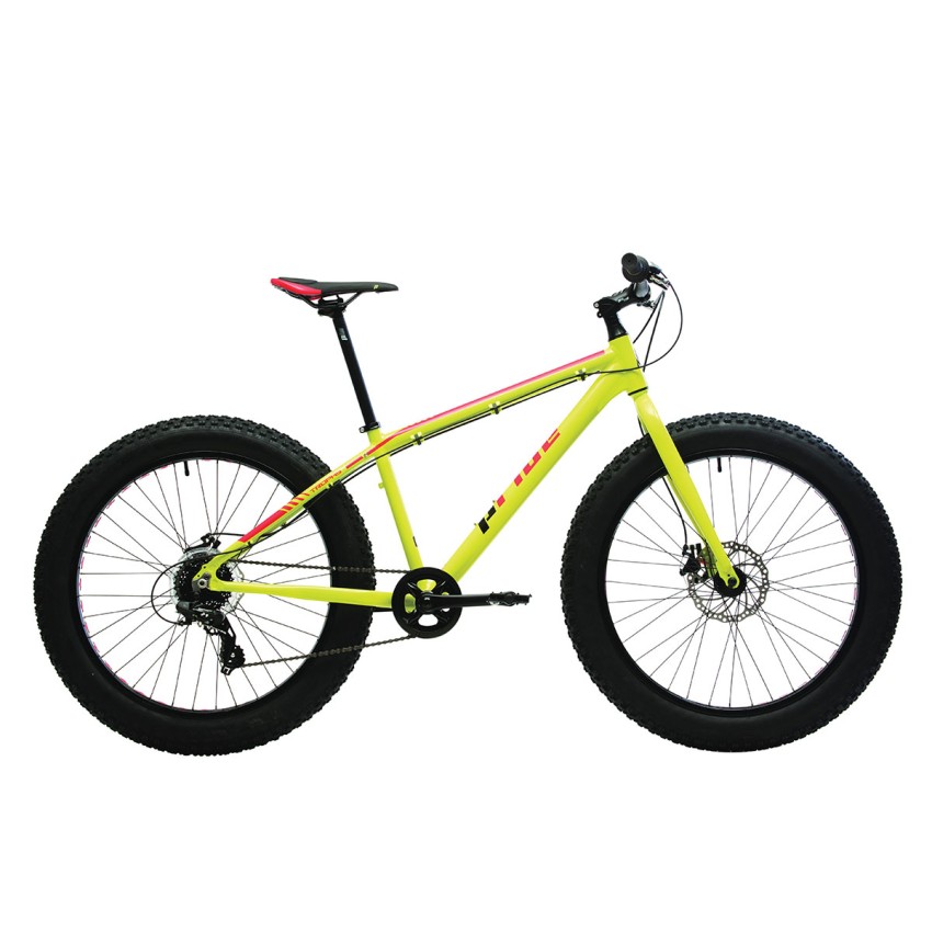 Велосипед 26'' Pride TROPHY 1.0 рама - XL желтый неон/красный лак
