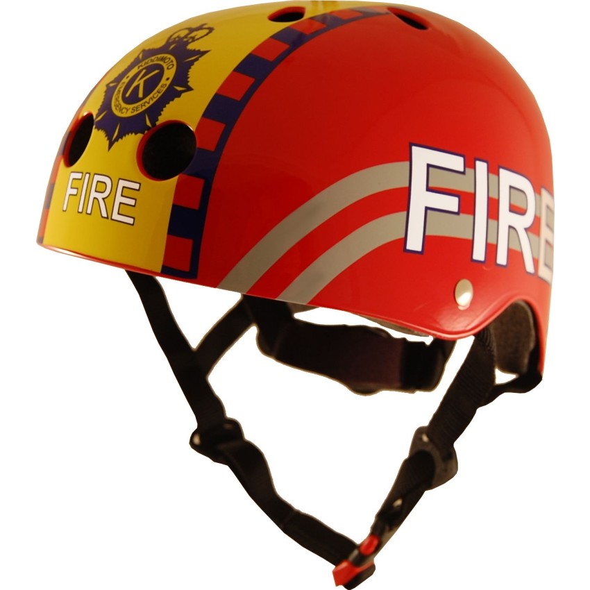 Шлем детский Kiddimoto пожарный красный (53-58) M
