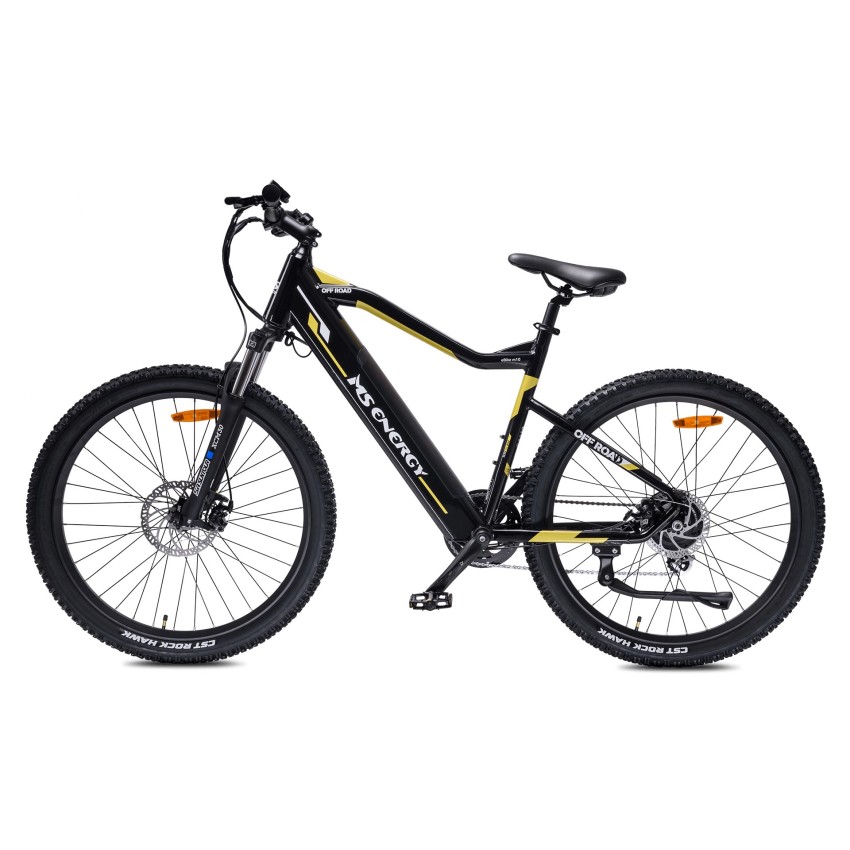 Электровелосипед 27.5" MS Energy eBike m10 рама-21" L черный с желтым