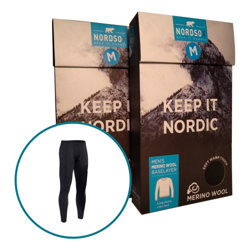 Термобелье NordSox Men`s Underpants Black 50% Wool - 50% PES низ
