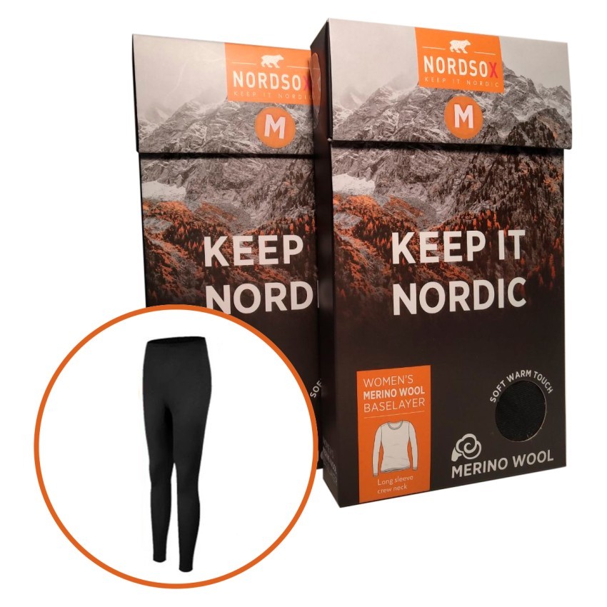 Термобелье Nordsox Ladies Underpants Black 50% Wool - 50% PES низ