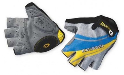 Велоперчатки EXUSTAR CG130 S серо-желтый
