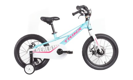Детский велосипед 16" Trinx SEALS 16D 2022 Cyan-White-Rosy-Red (10700149)