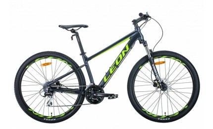 Велосипед 27,5" LEON XC-80 AM Hydraulic lock out HDD 2021 рама - 20" (антрацитово-желтый с черным)