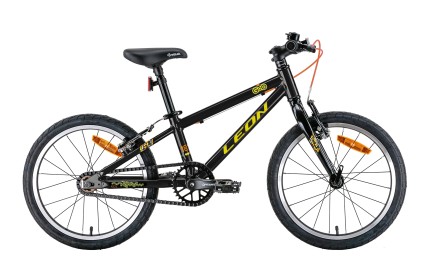 Велосипед 18" LEON GO Vbr 2022 рама - 9" (черный с желтым)