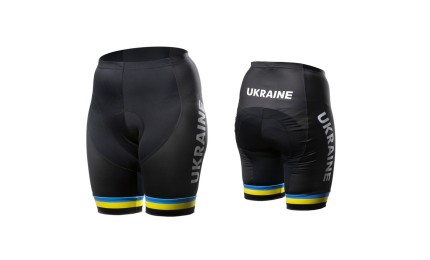 Велотрусы женские OnRide Ukraine без лямок черно-желтый L