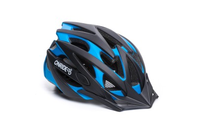 Шлем OnRide Cross матовый, черный/голубой L (58-61 см)