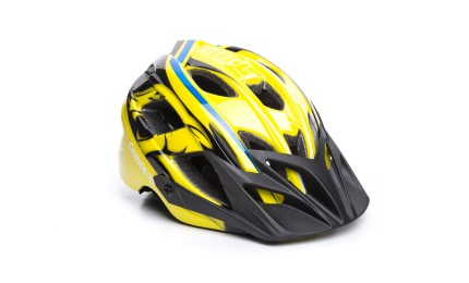 Шлем OnRide Rider глянцевый, желтый/голубой S (48-52 см)