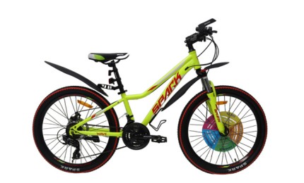Велосипед 24" Spark Wave рама-12" 2024 неоновый желто-зеленый