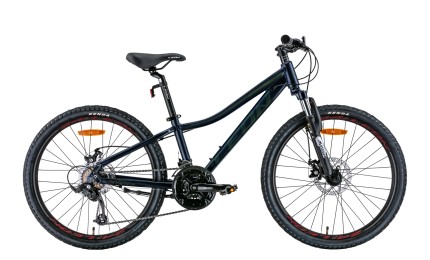 Велосипед 24" LEON JUNIOR AM DD 2022 рама - 12" (черный с хаки)