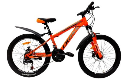 Велосипед 24" Cross Fast Рама-12" оранжево-серый