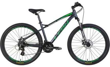 Велосипед 27,5" LEON XC-90 SE AM Hydraulic lock out DD 2022 рама - 16,5" (графитовый с зеленым)