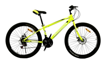 Велосипед 26" CrossBike Spark D-Steel Рама-13" неоновый желтый