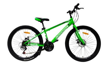 Велосипед 26" CrossBike Spark D-Steel 2024 Рама-13" зеленый