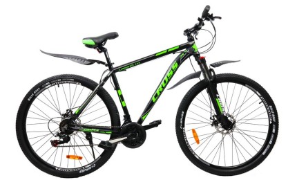 Велосипед 27,5" Cross Hunter Рама-17" черно-зеленый