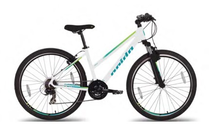 Велосипед 26" Pride STELLA 6.1 рама - S белый / зелёное яблоко / бирюза 2018