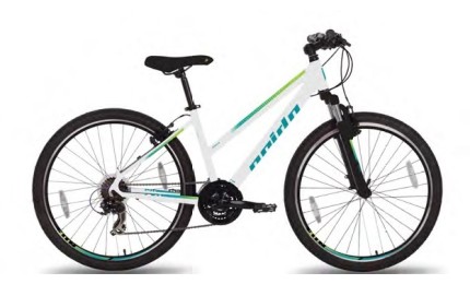 Велосипед 26" Pride STELLA 6.1 рама - M белый / зелёное яблоко / бирюза 2018