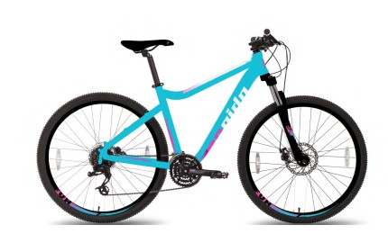 Велосипед 27,5" Pride STELLA 7.2 рама - M бирюзовый / светло-голубой / малиновый 2018