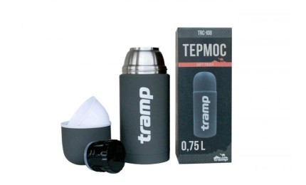 Термос Tramp Soft Touch 0,75 л серый (TRC-108-grey)