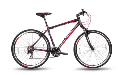 Велосипед PRIDE Cross 1.0 28'' черно-красный