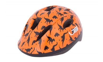 Шлем детский Green Cycle Dino оранжево-чёрный (48-52)
