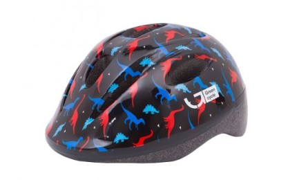 Шлем детский Green Cycle Dino черно-красно-синий (48-52)