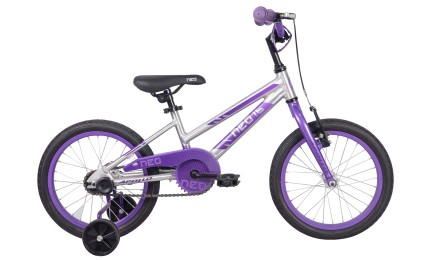 Велосипед 16" Apollo NEO girls Brushed Alloy / Lavender / Purple Fade