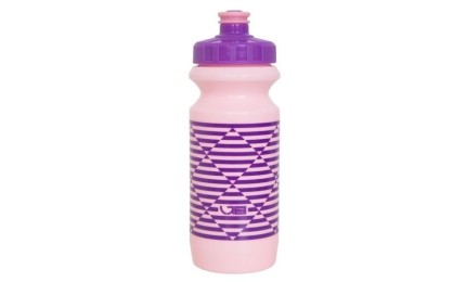Фляга 0,6 Green Cycle STRIPES с большим соском, pink nipple/ purple cap/ pink bottle